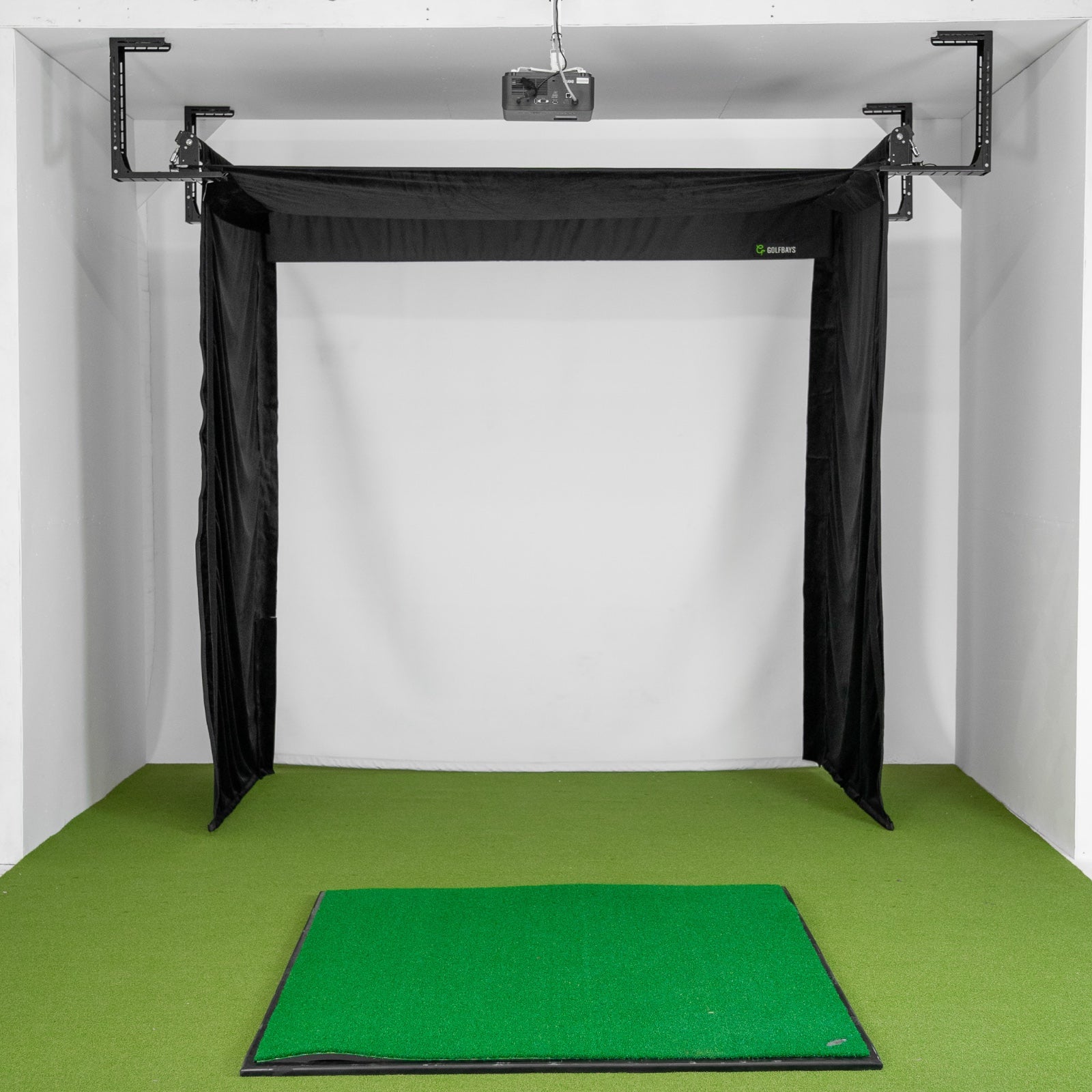 Golfbays Retractable Simbox Golf Simulator Enclosure - W 3.8m x H 3m x D 1.5m